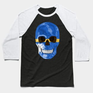 Nauru Flag Skull - Gift for Nauruan With Roots From Nauru Baseball T-Shirt